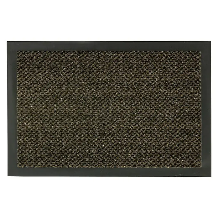 Astra Schmutzfangmatte Achat - Braun, 120 x 80 cm, Material Nutzschicht: 100 % Polypropylen - Dieser robuste, braune Fußabtreter mit schwarzem Rand ist ideal für den Eingangsbereich, um Schmutz und Feuchtigkeit zu entfernen.