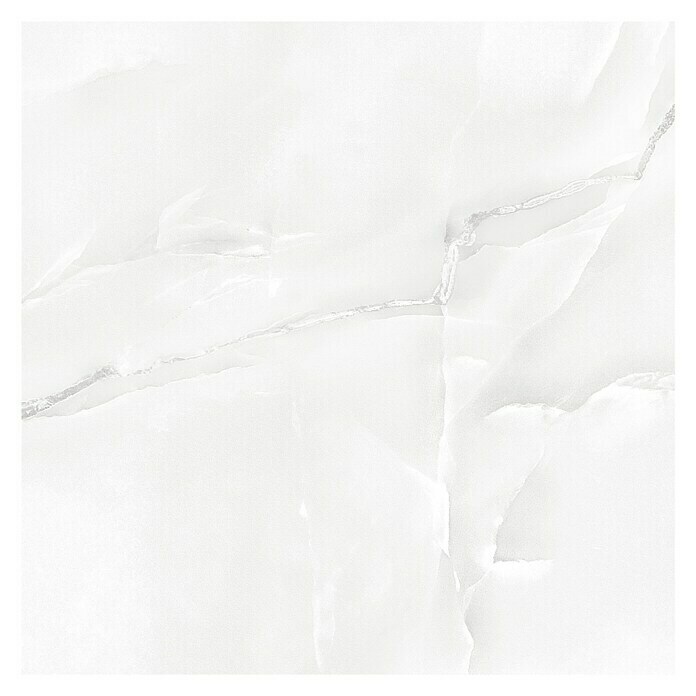 Feinsteinzeugfliese Onix Cloud (60 x 60 cm, Weiß/Grau, Poliert)