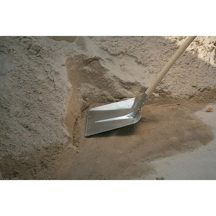 Gardol Alu-Randschaufel - Arbeitsbreite: 36 cm, Langstiel - Schaufel, die in Sand gesteckt wird. Die robuste Schaufel eignet sich ideal zum Bewegen von Sand und anderen Materialien auf Baustellen und im Garten.
