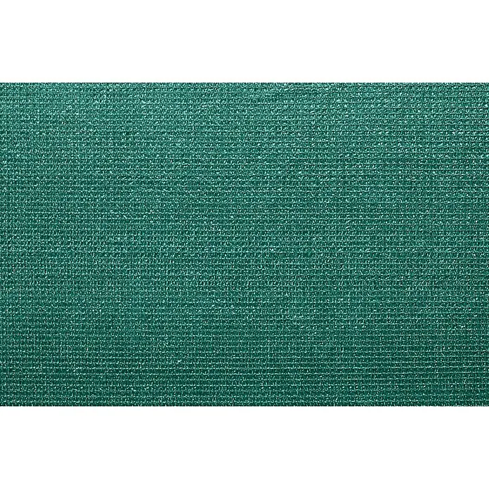 Sichtschutzmatte Classic - 2.500 x 150 cm, Kunststoff, Grün - Nahaufnahme von grünem HDPE-Schattennetz, das eine dichte, atmungsaktive und UV-beständige Abdeckung bietet. Ideal für Gartenbau.