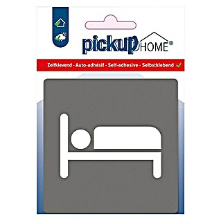 Pickup Etiqueta adhesiva (L x An: 9 x 9 cm, Dormitorio, Gris)