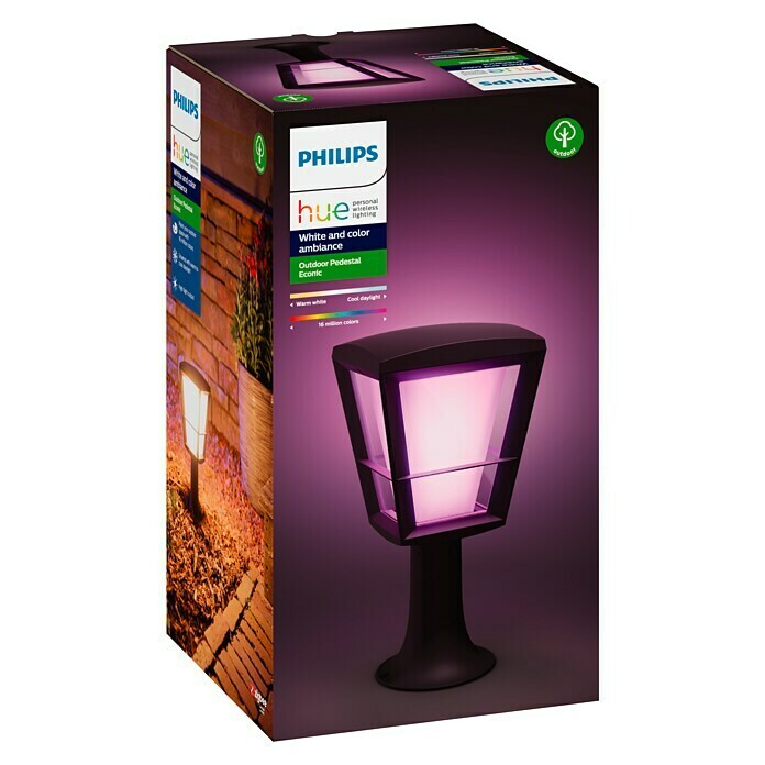 Philips Hue Led-sokkellamp (1 lampen, 15 W, Lichtkleur: Bont, IP44)