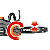 Worx Motosierra de batería (20 V, Iones de litio, Sin batería, Longitud de la cuchilla: 25 cm)