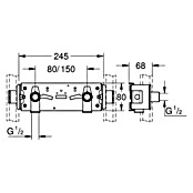 Grohe Rapid Pro Halterung (Geeignet für: Aufputz-Armaturen)