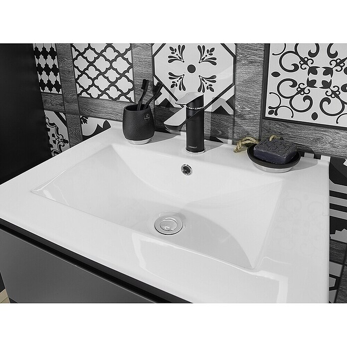 Space Lavabo empotrado (60 x 46 cm, Cerámica, Blanco)