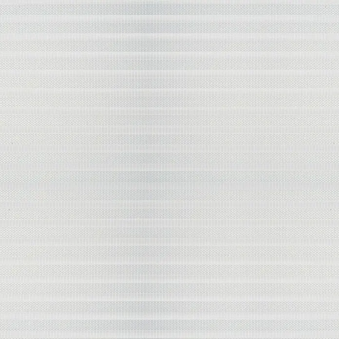 Estor enrollable Roll-up Scene - An x Al: 120 x 180 cm, Blanco, Formas y patrones - Primer plano de una superficie textil blanca con rayas horizontales y finos patrones de puntos. Ideal como fondo para diseño.
