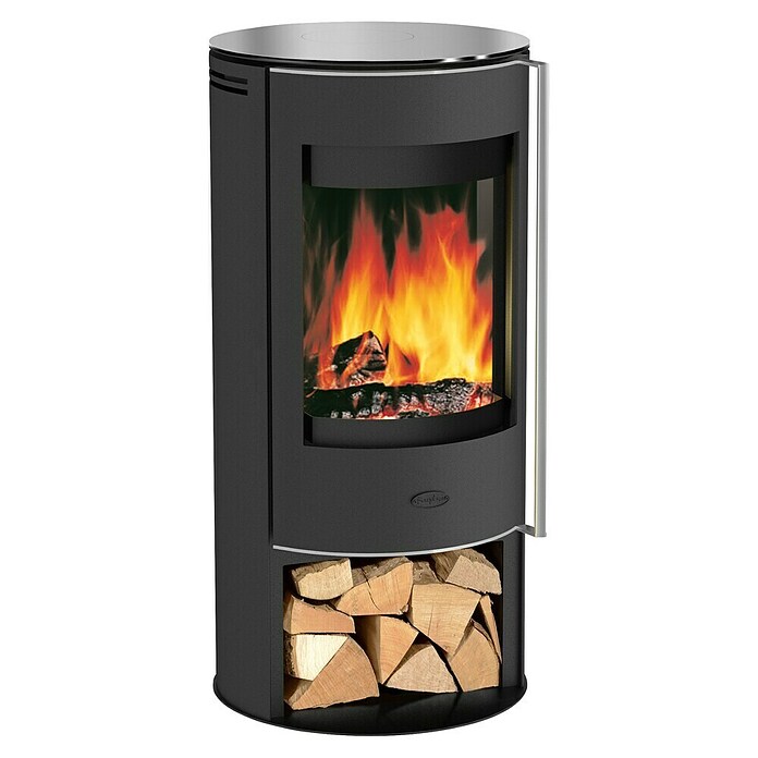 Fireplace Kaminofen Verona (5 kW, Raumheizvermögen: 90 m³, Material Abdeckung: Glas, Schwarz)