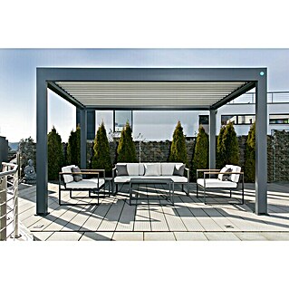 Standard-Pavillon Lamellen-Pergola (B x T: 400 x 560 cm, Farbe Gestell: Anthrazit, Aluminium)