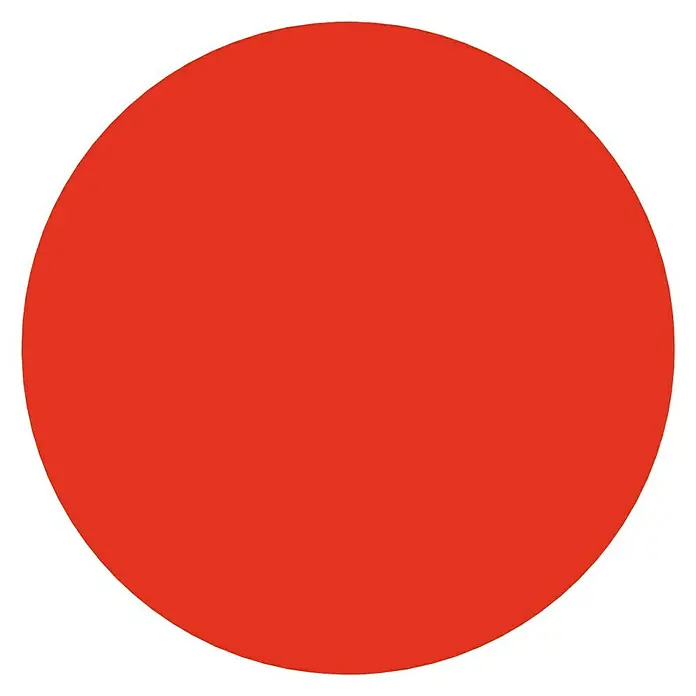 Etiqueta adhesiva punto rojo - L x An: 21 x 21 cm - Un círculo rojo vibrante, una forma simple y llamativa perfecta para diversas aplicaciones de diseño y elementos visuales.