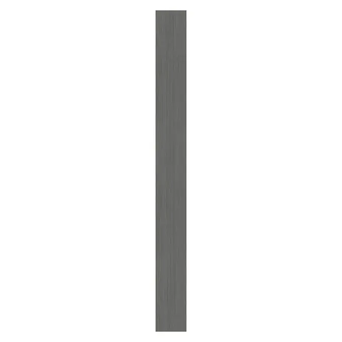 Bariperfil Panel de pared Olmo Ceniza - 2,6 m x 25 cm - Perfil de madera gris para acabados interiores y decoración. Versátil para revestimientos de paredes y muebles, ideal para diseños modernos.