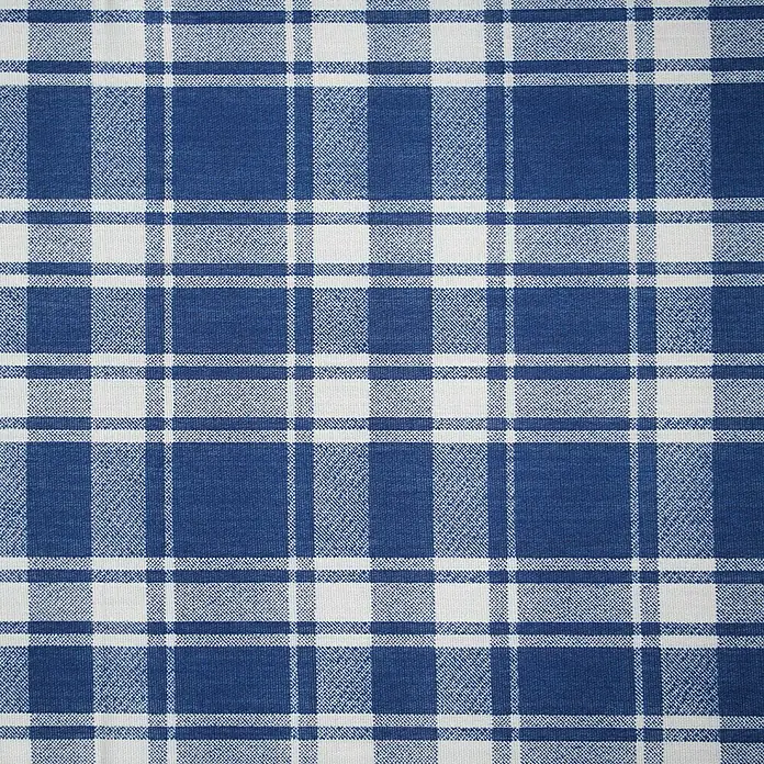 Doppler Bierbankauflagen-Set - Weiß/Blau, Passend für: 50 cm Tischbreite - Blau-weiß kariertes Stoffmuster. Das perfekte Textilmuster für Tischdecken, Vorhänge oder andere Dekorationen im Landhausstil.