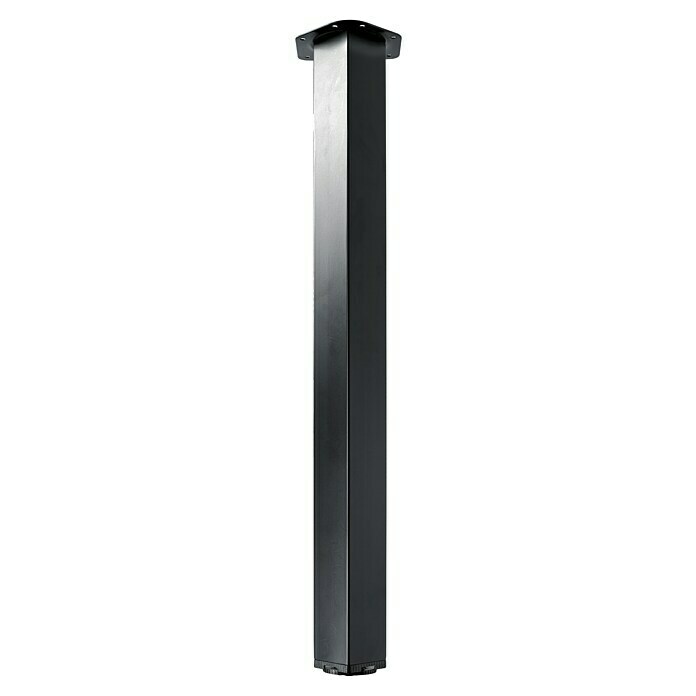 Hettich Tischbein ArbaL x B x H: 700 x 60 x 60 mm, Schwarz Front View