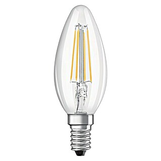 Osram Star LED-Lampe Kerzeform E14 klar (E14, Nicht Dimmbar, Warmweiß, 470 lm, 4 W)