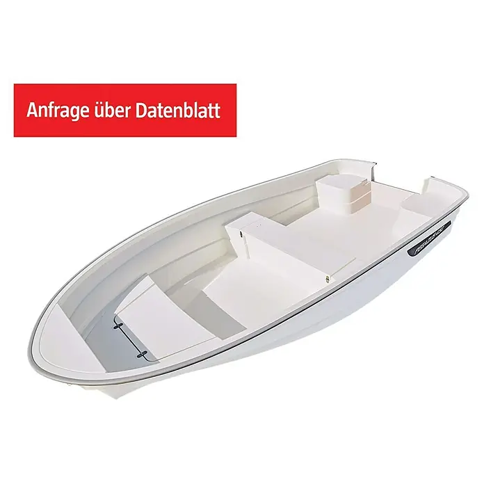 PEGAZUS GFK-Boot 450 Basic - Ohne Motor, Geeignet für: Max. 5 Personen, CE-Klasse C - Weiße PERSUADER 330 Angelboot. Ideal für Angler, die ein leichtes, wendiges und zuverlässiges Boot suchen.