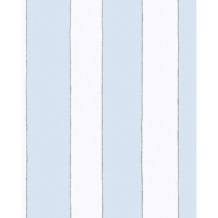 Marburg Jonas Kötz Vliestapete (Weiß/Blau, Streifen, 10,05 x 0,53 m)