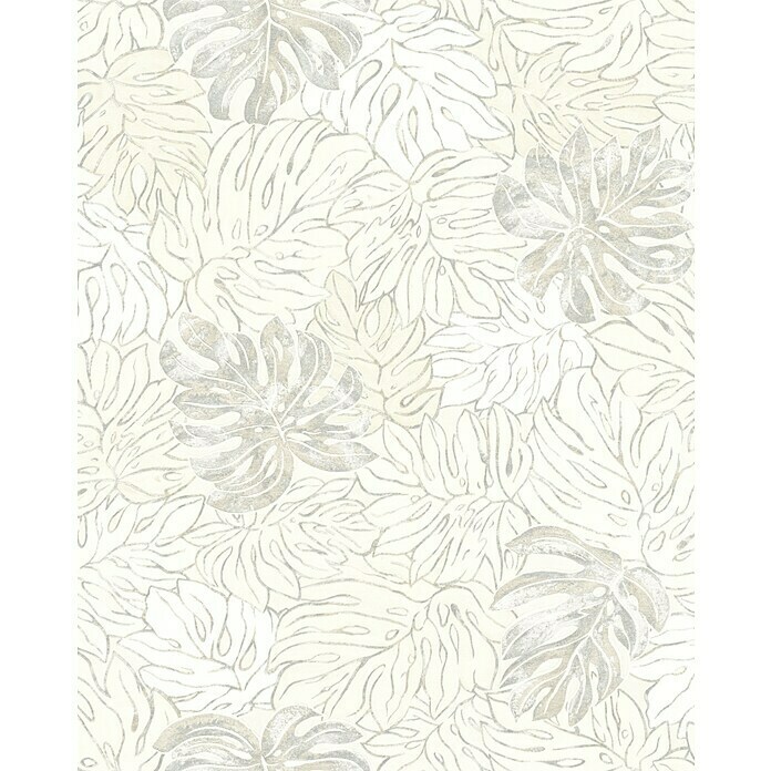 Marburg Casual Vliestapete Philodendron (Beige, Floral, 10,05 x 0,53 m)