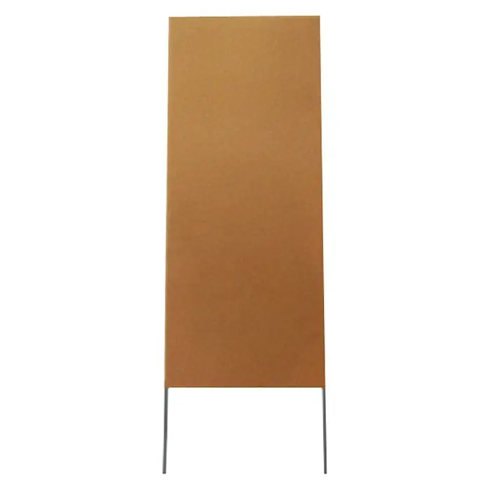 Jabo-Design Deko-Schild - Ohne Dekor, Edelrost - Braun Hofschild mit Metallpfosten. Ideal für Werbung oder Kennzeichnung im Freien, robust und wetterfest.