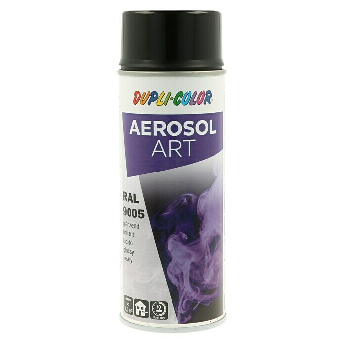 Dupli-Color Aerosol Art Sprühlack RAL 9005 (Glänzend, 400 ml, Tiefschwarz)