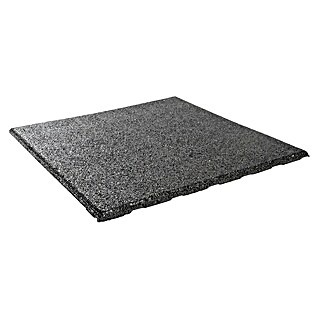 Terrastegel Rubber (50 x 50 x 2,5 cm, Zwart)