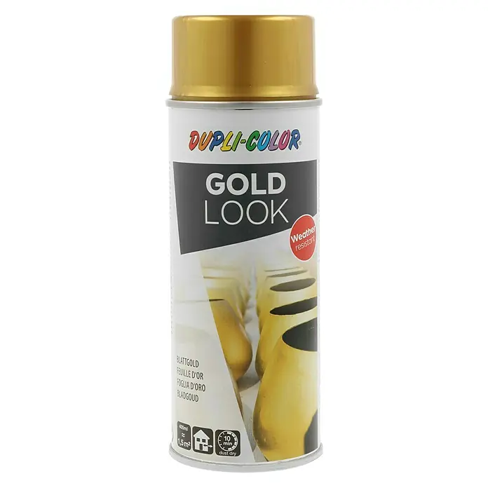 Dupli-Color Effect Spezial-Lackspray Gold Look - Gold, Hochglänzend, 400 ml - Dose Dupli-Color Gold Look Sprühlack für einen eleganten, wetterbeständigen Gold-Effekt auf verschiedenen Oberflächen.
