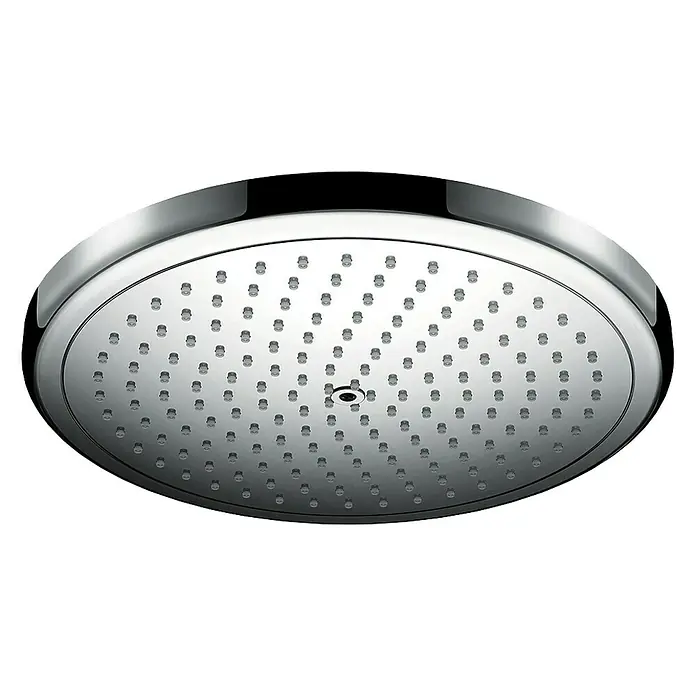 Hansgrohe Kopfbrause Croma 280 - Durchmesser: 28 cm, Anzahl Funktionen: 1 Stk., Chrom - Duschkopf mit rundem Design und vielen kleinen Wasserdüsen für ein angenehmes Duscherlebnis. Der Kopf ist aus glänzendem Chrom.