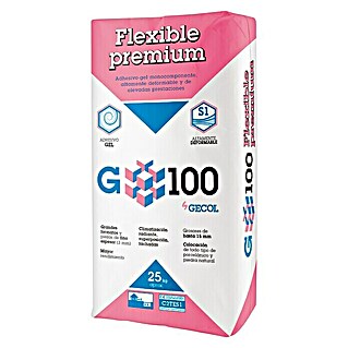 Gecol Cemento cola Gel Flexible Premium (25 kg, Baldosas de gres de formato grande)