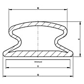 Solid Elements Selbstklebedichtung (Schwarz, 5 m x 12 mm x 6 mm, Einsatzbereich: Fenster)