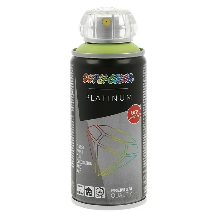 Dupli-Color Platinum Sprühlack - Frühlingsgrün, Seidenmatt, 150 ml - Dose Dupli-Color Platinum Sprühlack, ideal zum Dekorieren und für Kunstprojekte. Hochwertige Farbe für eine erstklassige Deckkraft.