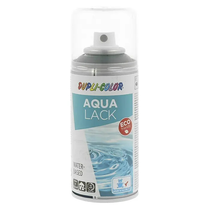 Dupli-Color Aqua Sprühlack Aqua Lack - Anthrazitgrau, Seidenmatt, 150 ml - Dose Dupli-Color Aqua Lack Sprühlack auf Wasserbasis, umweltfreundlich und für Spielzeug geeignet nach DIN 71-3.