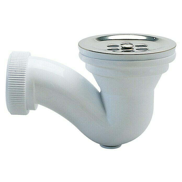 Válvula sifónica para ducha (85 mm, Blanco)