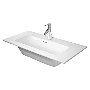 Duravit ME by Starck Waschtisch Compact (83 x 40 cm, Ohne Spezialglasur, Hahnloch: Mitte, Mit Überlauf, Weiß)