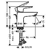 Hansgrohe Talis E Waschtischarmatur 80 (Chrom, Glänzend)