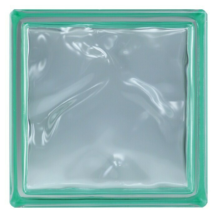 Fuchs Design Bloque de vidrio Reflex (Esmeralda, Nube, 19 x 19 x 8 cm)