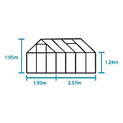 Juliana Gewächshaus Popular 86 (2,57 x 1,93 x 1,95 m, Polycarbonat, Glasstärke: 4 mm, Grün)