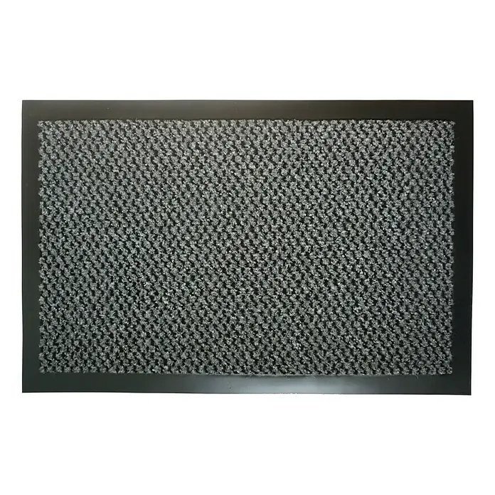 Astra Schmutzfangmatte Achat - Anthrazit, 60 x 80 cm, Material Nutzschicht: 100 % Polypropylen - Graue Schmutzfangmatte mit schwarzem Rand für den Innen- und Außenbereich, ideal für den Eingangsbereich, um Schmutz und Feuchtigkeit zu entfernen.