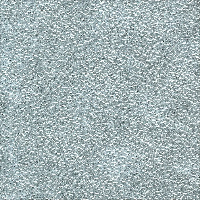 Kantoflex Rauputzblech1.000 x 300 mm, Stärke: 0,8 mm, Aluminium, Unbehandelt - Nahaufnahme von strukturiertem Glas mit einem komplexen, unregelmäßigen Muster, das das Licht diffus verteilt und eine subtile, elegante Oberfläche erzeugt.