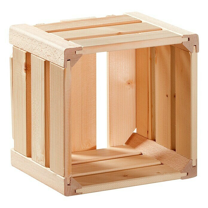 HolzZollhaus Holzkiste B 1/817,5 x 18 x 16 cm, Gehobelt, Natur Front View