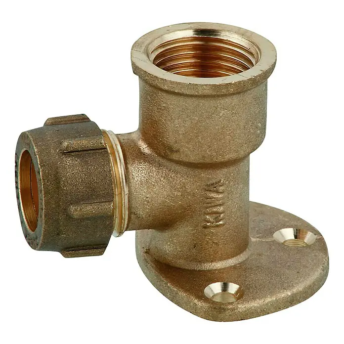 Conex Deckenwinkel - Durchmesser: 12 mm, Innengewinde: ½″, Messing - Messing Wandwinkel mit Gewinde und Anschluss für Wasserleitungen. Ideal für Sanitärinstallationen und Heizungssysteme.