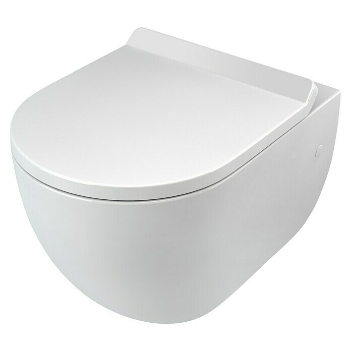 Camargue Zidna WC školjka sa automatskim čišćenjem, bez WC daske Rom (Bez daske za WC, Dubinsko ispiranje, Bijelo)