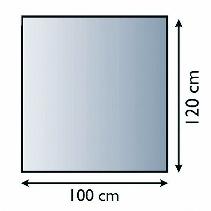 Lienbacher Glasbodenplatte (100 x 120 cm, Rechteckig)