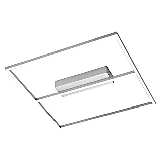 Paul Neuhaus Inigo LED-Deckenleuchte (34 W, L x B x H: 45 x 45 x 5 cm, Silber, Warmweiß)