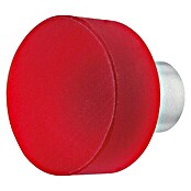 Pomo para muebles (Ø x Al: 25 x 22 mm, Vidrio, Rojo)