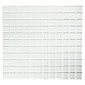 Mosaikfliese Quadrat Crystal Uni CM 4040 (32,7 x 30,2 cm, Weiß, Glänzend)