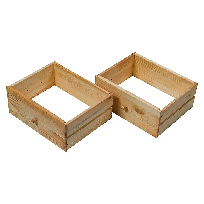 Regalux Schubladen-Set - 17 x 42 x 33 mm, Nadelholz - Zwei unbehandelte Holzschubladen, ideal zum Organisieren und Aufbewahren verschiedener Gegenstände. Vielseitig einsetzbar und einfach zu montieren.