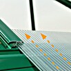 Palram Gewächshaus Hybrid (1,86 x 1,85 x 2,08 m, Polycarbonat, Glasstärke Seitenwände: 0,75 mm, Grün)