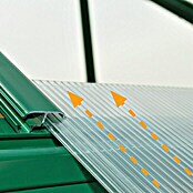 Palram Gewächshaus Hybrid (1,86 x 1,85 x 2,08 m, Polycarbonat, Glasstärke Seitenwände: 0,75 mm, Grün)