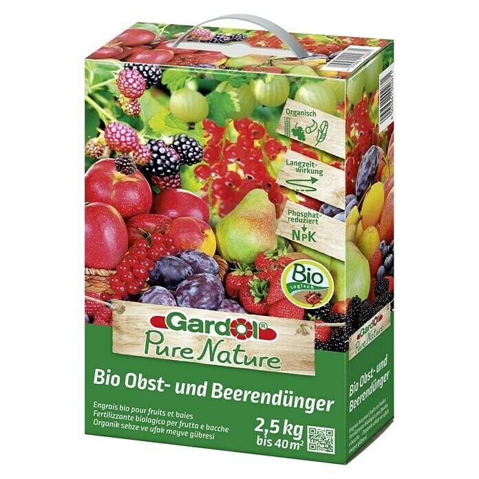 Gardol Pure Nature Bio-Obst- & Beerendünger Bio2,5 kg, Inhalt ausreichend für ca.: 40 m² Unknown