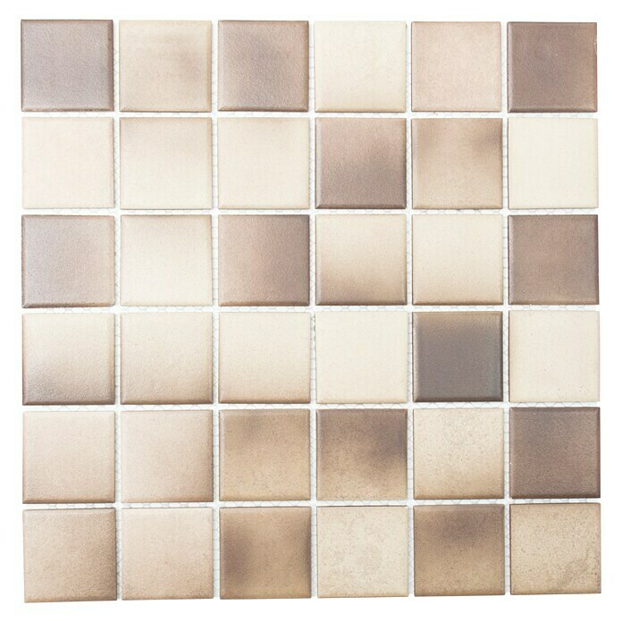 Mosaikfliese Quadrat Mix CD 215 (30,6 x 30,6 cm, Braun, Matt)