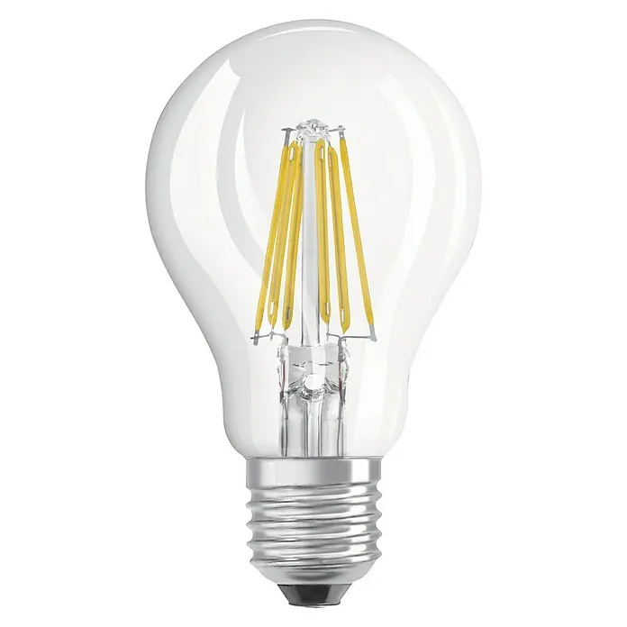 Osram LED-Lampe Glühlampenform E27 - E27, Nicht Dimmbar, Warmweiß, 1.055 lm, 7,5 W - Klare LED-Lampe im Edison-Stil. Sie ist dimmbar und sorgt für warmes, einladendes Licht, ideal für Wohnräume.