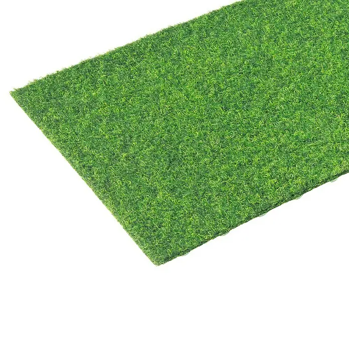 Rasenteppich Meterware Green - Breite: 200 cm, Grün, Ohne Drainagenoppen - Grüner Kunstrasen für den Außenbereich. Der Kunstrasen sieht täuschend echt aus und ist pflegeleicht. Ideal für Garten, Terrasse und Balkon.